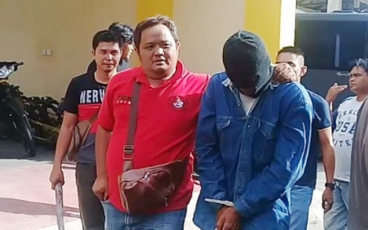 BA saat dibawa oleh Penyidik Polres Bengkulu