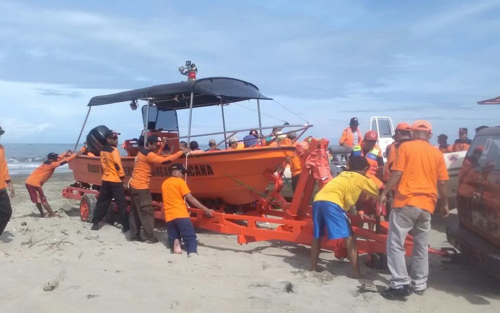 Personel BPBD saat gelar latihan