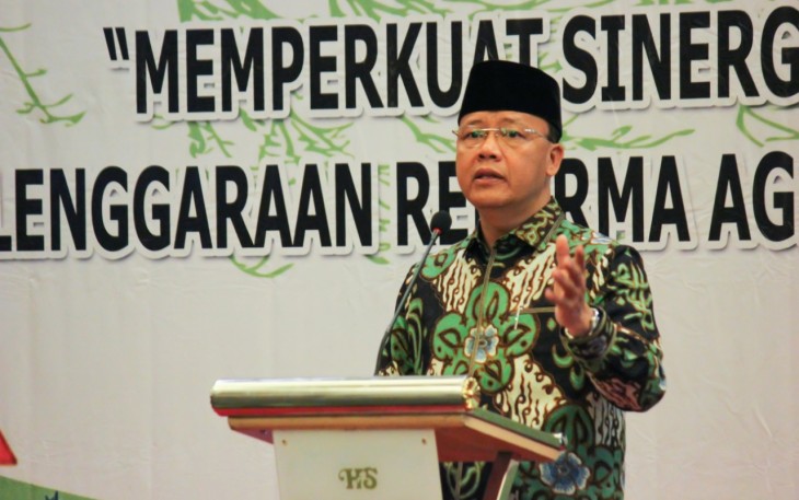Agraria-Plt. Gubernur Rohidin Mersyah selasa pagi membuka Rapat Koordinasi Gugus Tunas Reforma Agraria Provinsi Bengkulu