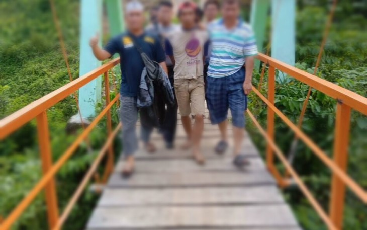Pelaku saat diamankan