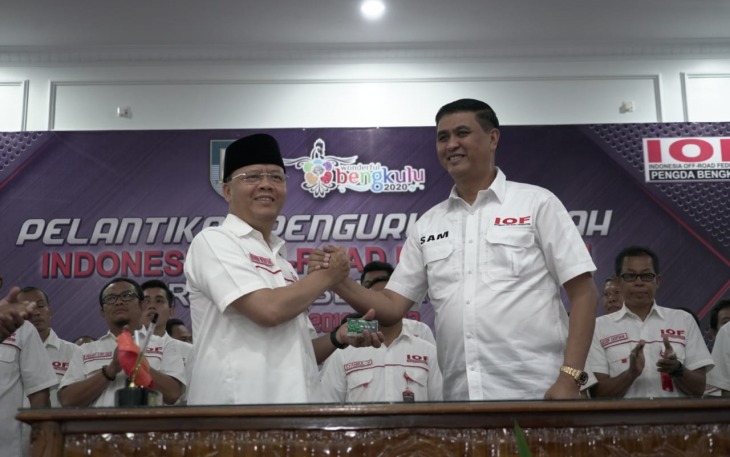 Pelantikan dan pengukuhan pengurus daerah IOF Bengkulu, Jumat (25/01/19) petang.