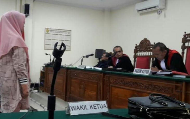 Majelis hakim PN Tipikor Bengkulu saat membacakan putusan Ontslag terhadap terdakwa TPPU Korupsi Lahan MAN 2