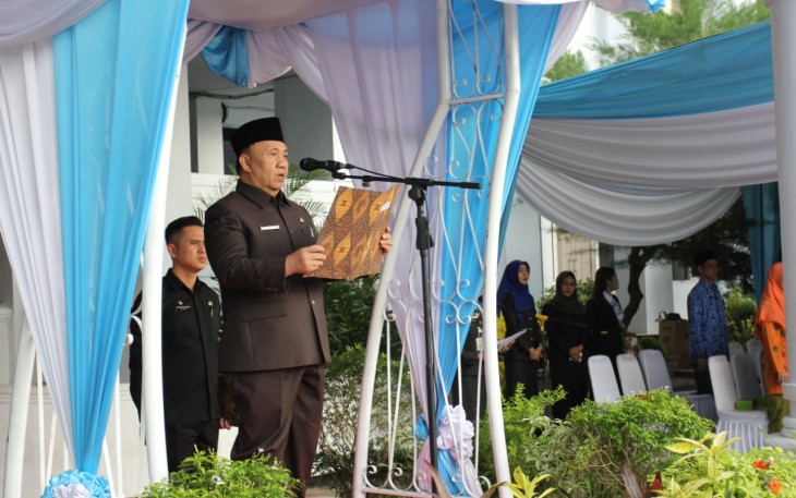 Sekretaris Daerah Provinsi Bengkulu Nopian Andusti Jadi Pembina Upacara Peringatan Harganas Dan Hani 2019