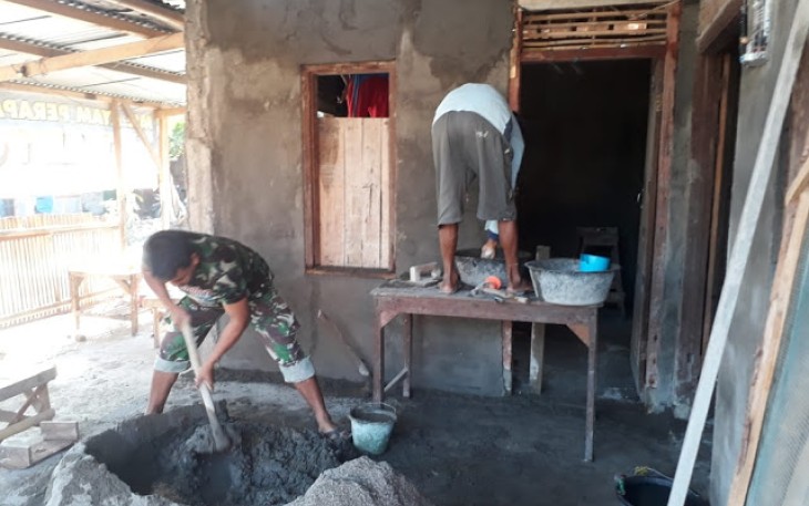 Rehab RLTH di TMMD Kodim Klaten Tinggal Empat Rumah Tahap Finising AKhir