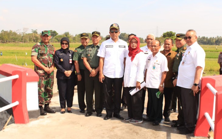 Komisi I DPR RI dan Jendral Bintang Satu Serta Kemenhan RI Tinjau lokasi TMMD Kodim Klaten