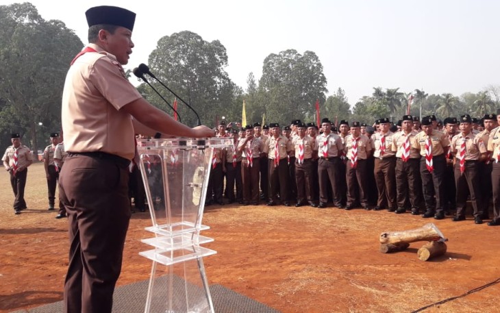 Upacara penutupan Kader Pramuka Mahir Tingkat Dasar