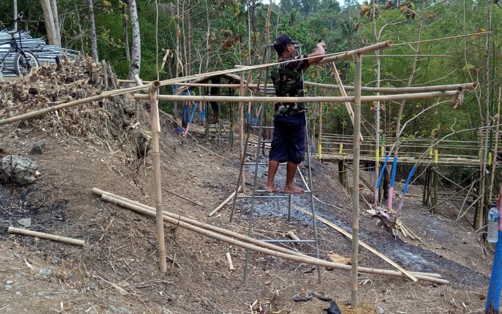 Gubuk untuk Destinasi Wisata Pemancingan Tinggal Beberapa Buah Jadi
