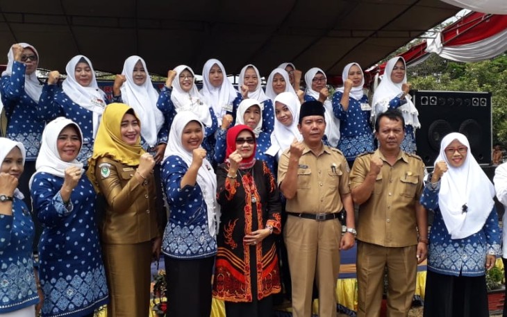 Foto bersama usai pada kegiatan Peringatan HUT ke-14 HIMPAUDI