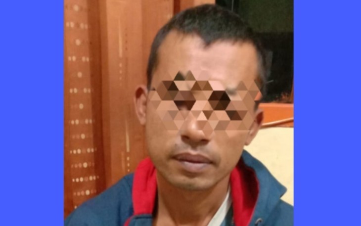 Tersangka saat ditangkap