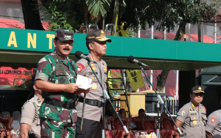 Panglima TNI Marsekal TNI Hadi Tjahjanto S I P Pimpin Apel Gelar Pasukan Pengamanan Natal 2019 Dan Tahun Baru 2020 di Medan