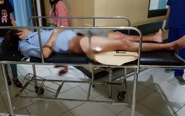 Korban saat mendapat perawatan di RS Bhayangkara Kota Bengkulu