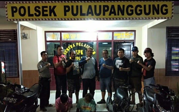 Polsek Pulau Panggung Tangkap Dua Pencuri Motor