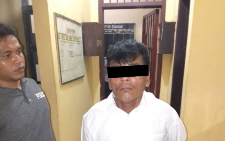 Terduga Pelaku An saat diamankan