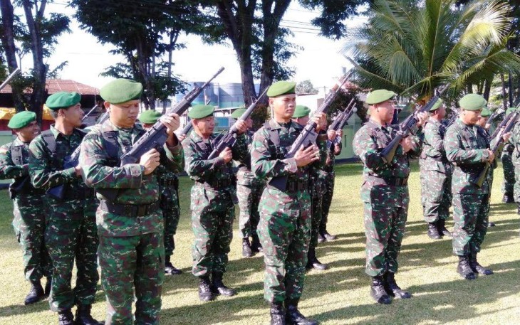 Kodim 1310/Bitung Latihan PBB di Minggu Militer