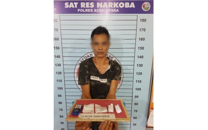 Satu tersangka yang diamankan beserta barang bukti