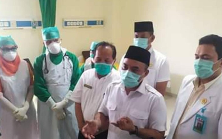 Bupati Labuhanbatu saat meninjau RSUD Rantauprapat