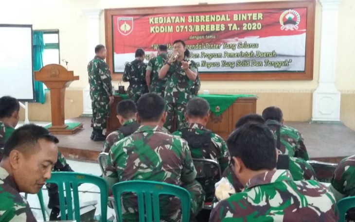 Kodim 0713 Brebes Laksanakan Sisrendal Binter Satkowil