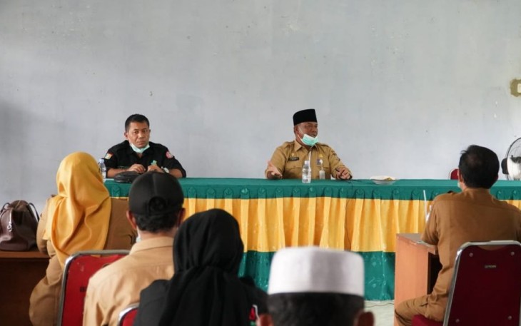 Pemkab Kampar Sosialisasi Pencegahan Corona di Kantor Camat Kuok