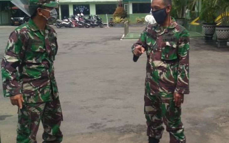 Kasdim pimpin langsung penyemprotan disinfektan