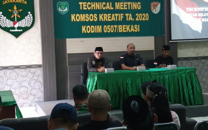 Plh Pasiterdim 0507/Bekasi Pimpin Technical Meeting Pencak Silat Tradisional pada Giat Komsos Kreatif TA.2020