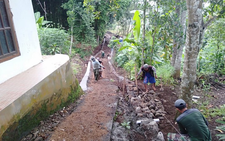 Kodim 0713/Brebes Laksanakan Pra TMMD Sengkuyung Tahap I Tahun 2020 di Desa Linggapura Tonjong
