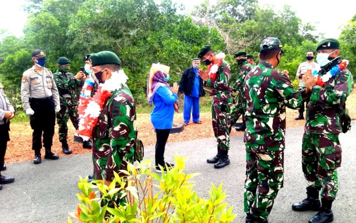 82 anggota Pasukan Yonif RK 136/TS Tiba di Kompi Senapan A Tembeling Bintan