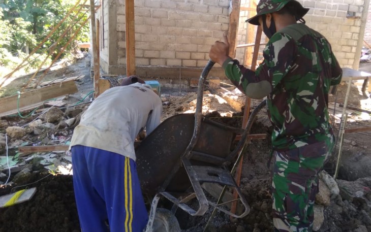 Target TMMD 108 di Desa Ngepoh Tepat Waktu