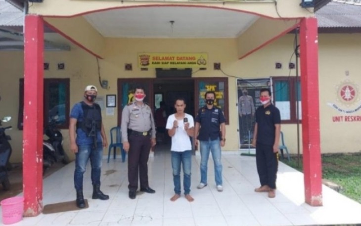 Terduga pelaku saat diamankan