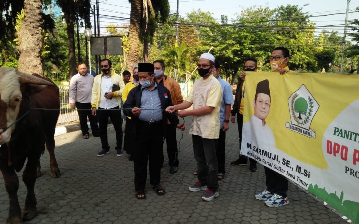 Golkar Jatim Potong 10 Ekor Sapi