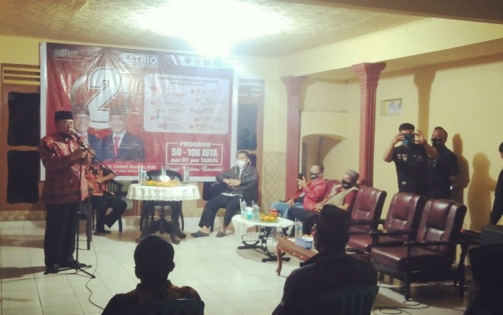 Santoso saat Kampanye di Kelurahan Tanggung (foto : Faisal NR / Klikwarta.com) 