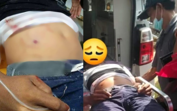 Korban saat dibawa ke RS setempat