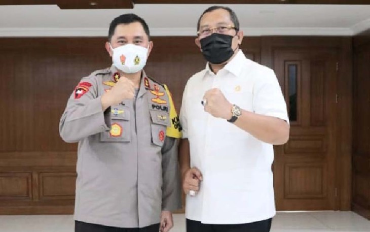 Wakil Ketua DPRD Jatim Sahat Tua Simanjuntak dan Irjen Pol M Fadil Imran