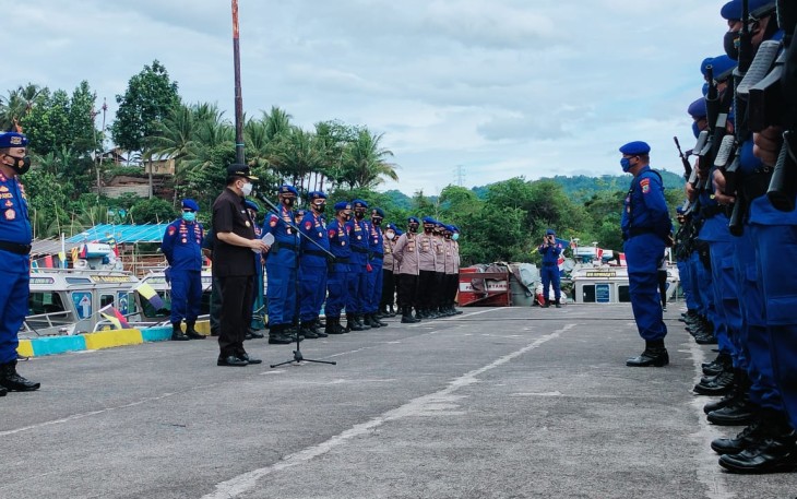 Polda Sulut Mengikuti Upacara Peringatan HUT Polairud Ke-70 di Laksanakan Secara Virtual