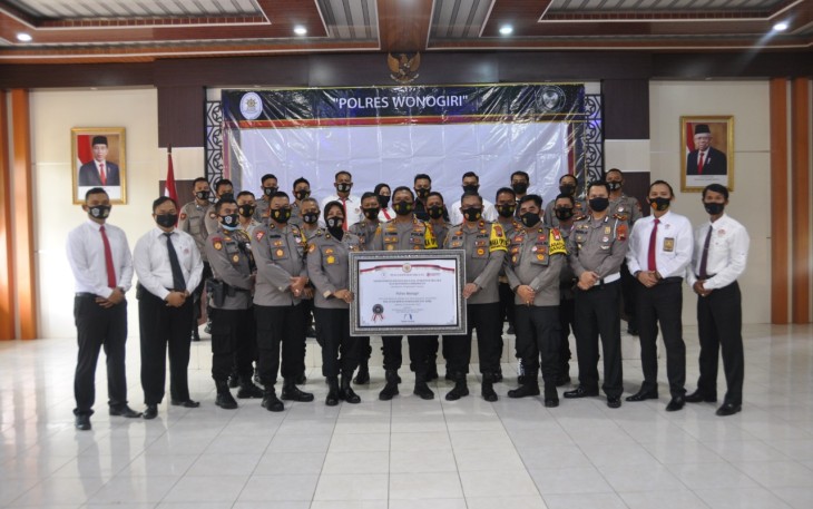 Polres Wonogiri Berhasil Meraih Predikat Wilayah Bebas Korupsi (WBK) dari Kementerian Pendayagunaan Aparatur Negara dan Reformasi Birokrasi (Kemenpan RB)