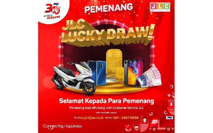 JNE Guyur Hadiah di JLC Lucky Draw