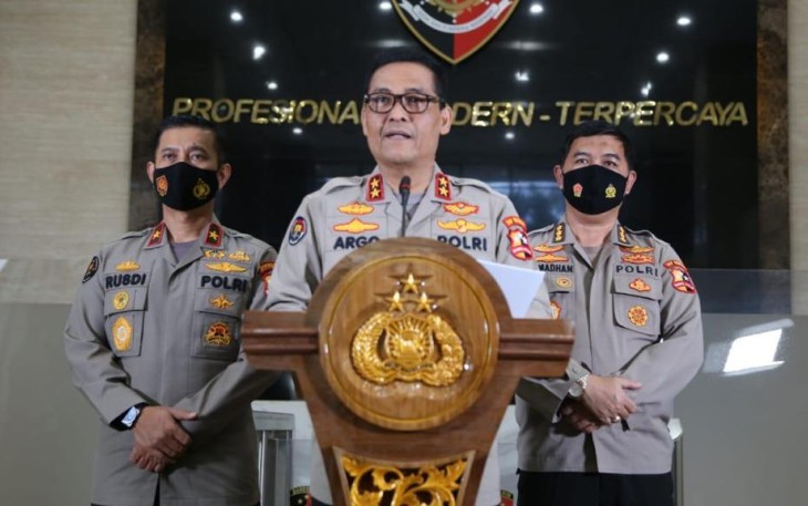 Kadiv Humas Polri Irjen Pol Argo Yuwono Saat Memberikan Keterangan