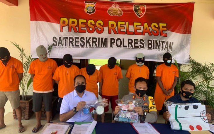  Satreskrim Polres Bintan Amankan 7 Pelaku Perjudian 