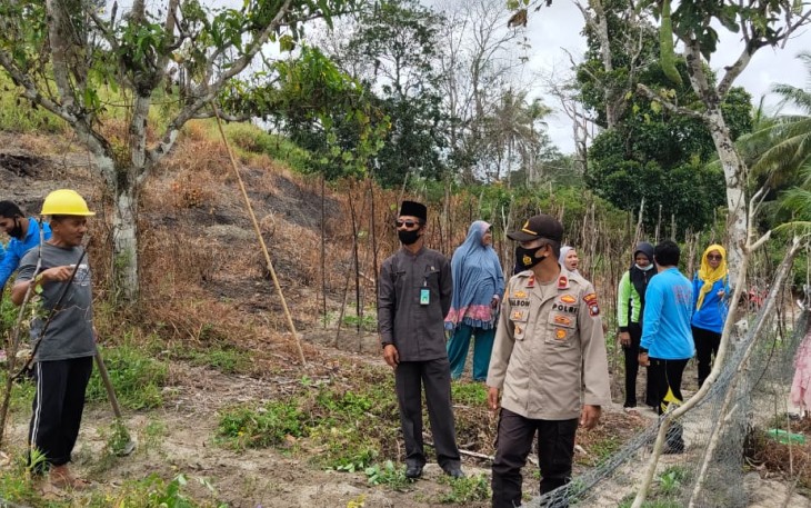 Kapolsek Tambelan Cek Lokasi Kampung Tangguh Desa Kampung Hilir 