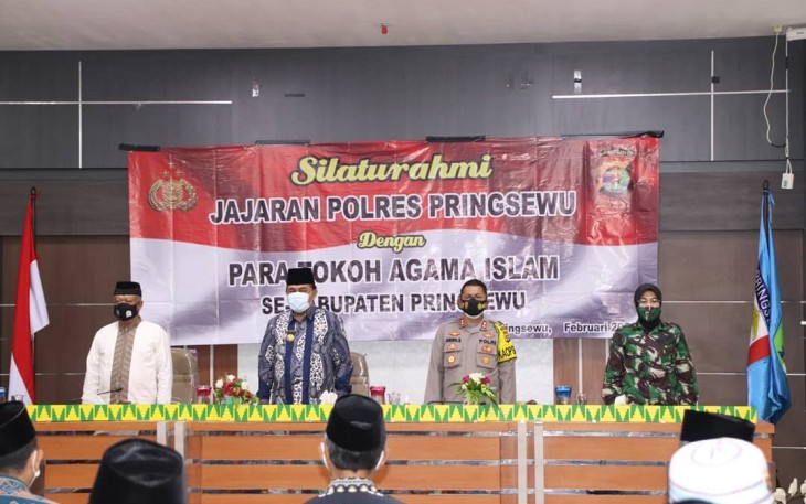 Jelang Pilkakon Serentak 2021 Polres Pringsewu Silahturahmi Bersama Tokoh