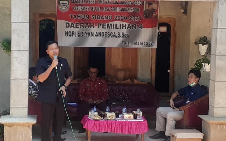Ketua DPRD Kabupaten Seluma Nofi Eriyan Andesca 