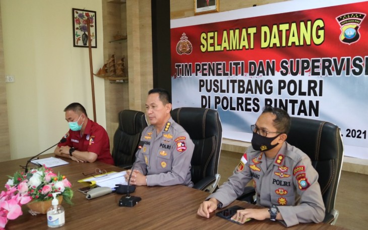 Tim Puslitbang Polri Kunjungi Polres Bintan  
