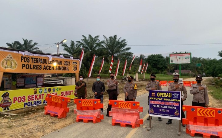 Tim Gabungan Tutup Pintu Perbatasan Aceh Singkil-Sumut