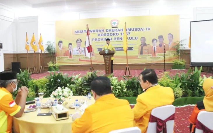 Gubernur Rohidin Buka MUSDA IV Kosgoro 1957 Bengkulu