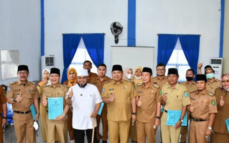 Penyerahan SK kenaikan pangkat itu digelar di aula BKPP Kota Bengkulu