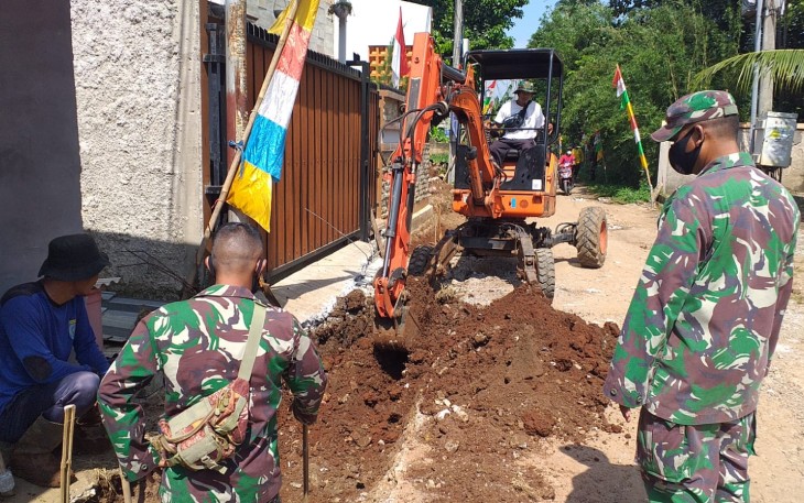 Perbaikan Drainase Program TMMD 112 Wujudkan Keinginan Warga