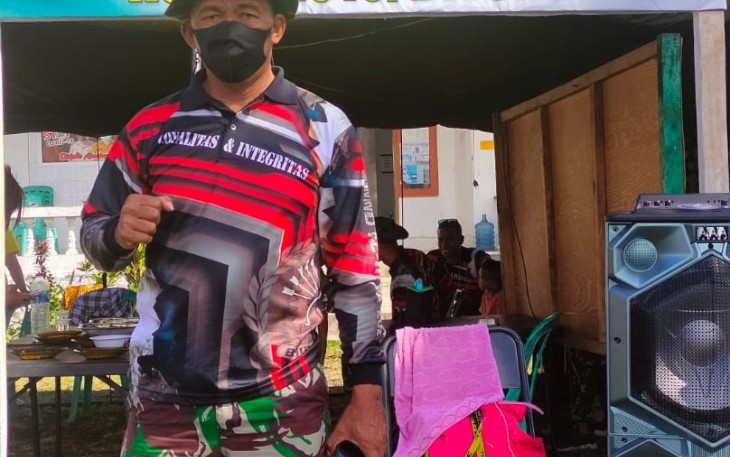 Komandan SSK Satgas TMMD Ke-111 1310/Bitung Lettu INF Jullen Tonny Kasiaheng
