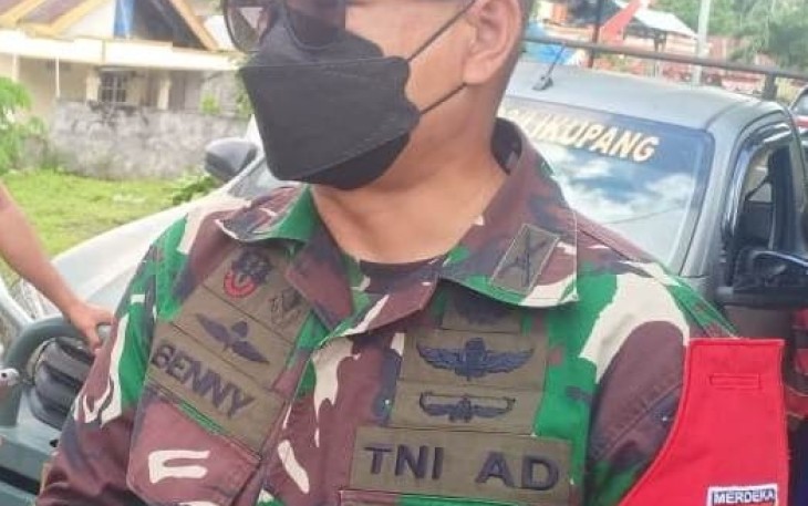 Dandim 1310/Bitung Selaku Dansatgas TMMD Ke-111 Letkol INF Benny Lesmana SE saat mengunjungi posko TMMD