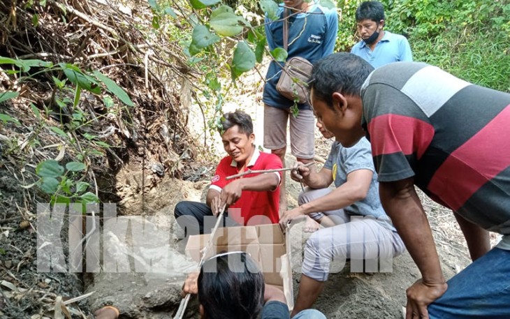 Fosil Diduga Hewan Purba saat ditemukan. Foto: istimewa
