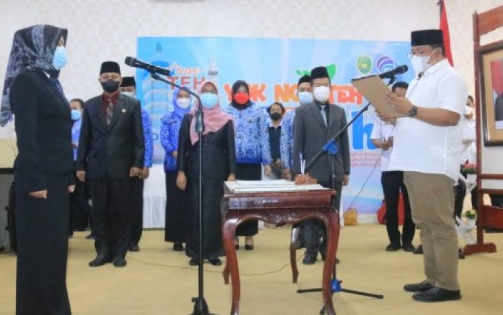 Sekda Arif Lantik 108 Pejabat Administrator dan Pengawas Di Lingkungan Pemkot Bengkulu