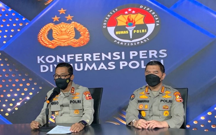 Kadiv Humas Polri Irjen Argo saat konferensi pers